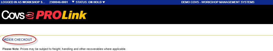 Workshop Software screen showing you will then be taken back into prolink, where you can send the parts off to…