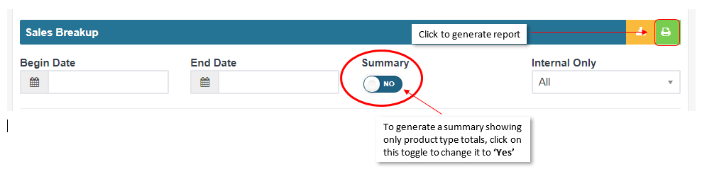 Workshop Software how to run a sales breakup report showing date range you want the report to cover, if you want only a to…