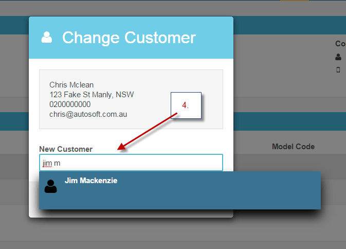 Workshop Software assign an invoice to a different customer showing for the new customer - the customer must have been cre…