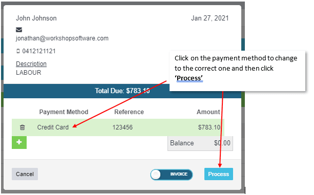 Workshop Software screen showing once you have entered all the relevant information on to the invoice and have…