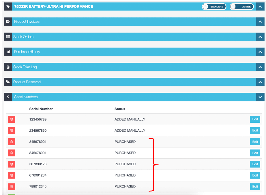 Workshop Software screen showing if you now go back into the product page, you will now see the newly added pr…