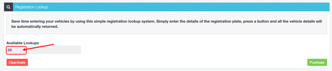 Workshop Software screen showing the ’available lookup’s“ field will show you have many lookups you have remai…