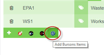 Workshop Software screen showing to use the integration, click on the burson icon once you have gone into a job