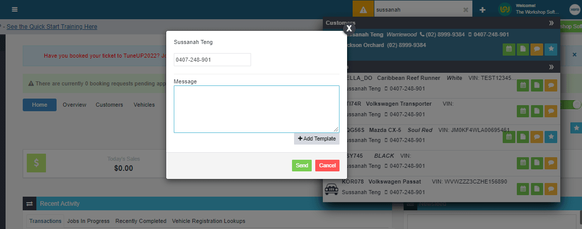 Workshop Software send out a google review to your customers via sms step 4 of 9