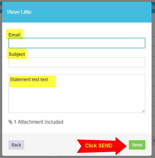 Workshop Software print/email a customer statement step 6 of 6