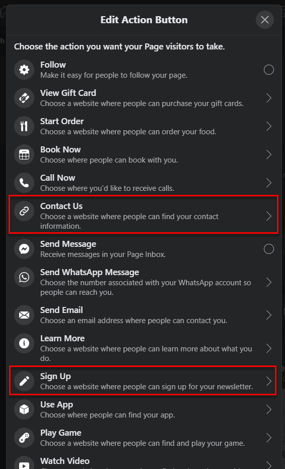 Workshop Software screen showing while facebook doesn’t allow the ‘book now’ button to link to a website, we r…