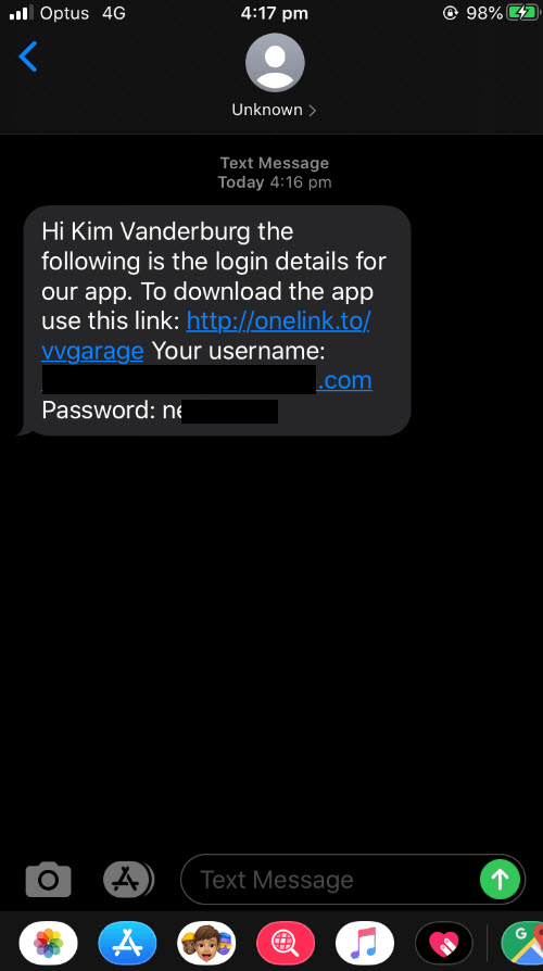 Workshop Software send bookings via the vvgarage workshop app (client friendly) showing into the app using the credentials…