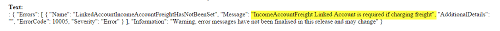 Workshop Software incomeaccountfreight linked account is required if charging freight step 1 of 3