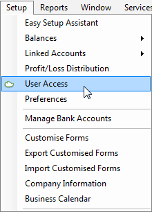 Workshop Software my myob account won’t register showing setup / user access