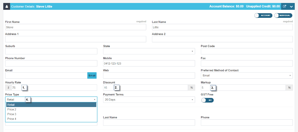 Workshop Software screen showing once you have entered the new information, scroll to the bottom of the page a…