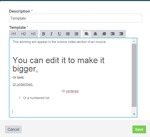 Workshop Software screen showing once you have entered your text click on the green ‘save’ button in the botto…