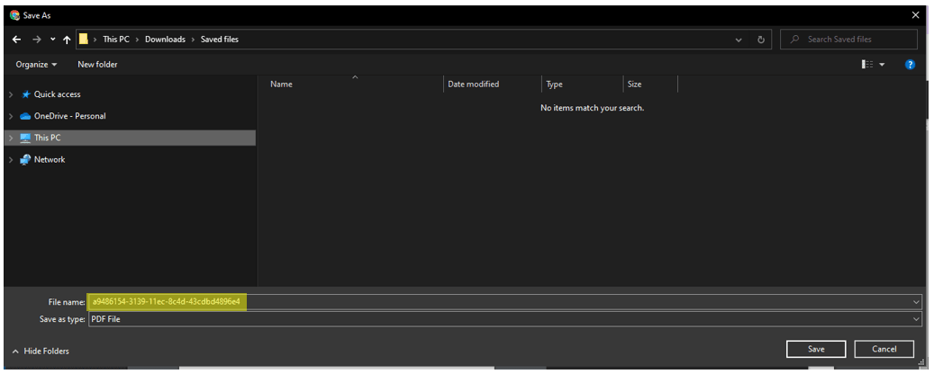 Workshop Software screen showing name the document, and click the ’ save’ button