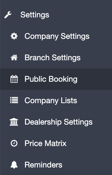 Workshop Software vvgarage - how to set up your appointment types showing settings > public booking on the bottom left han…” width=”163″ height=”255″>
2. In the section called Appointment Types press the ‘plus’ button on the right hand side.
<img loading=