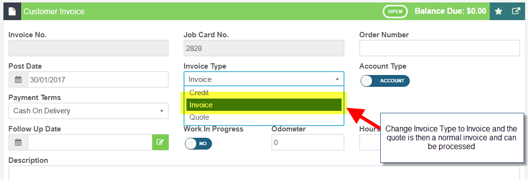 Quote successfully sent confirmation with email delivery status