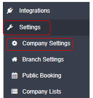 Workshop Software add more vehicle body types showing ‘settings’ from the menu options down the left hand side and then ’c…