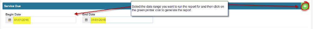 Workshop Software how to run the service due report showing date range you want the report to cover and then click on the …