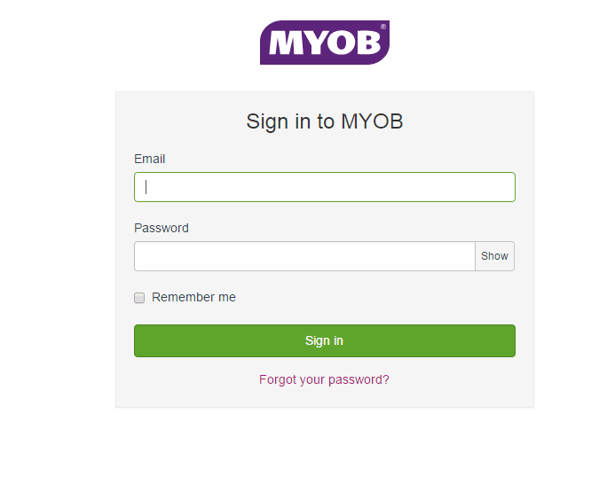 Workshop Software screen showing have you entered the correct details, and in the correct screen? your my.myob…