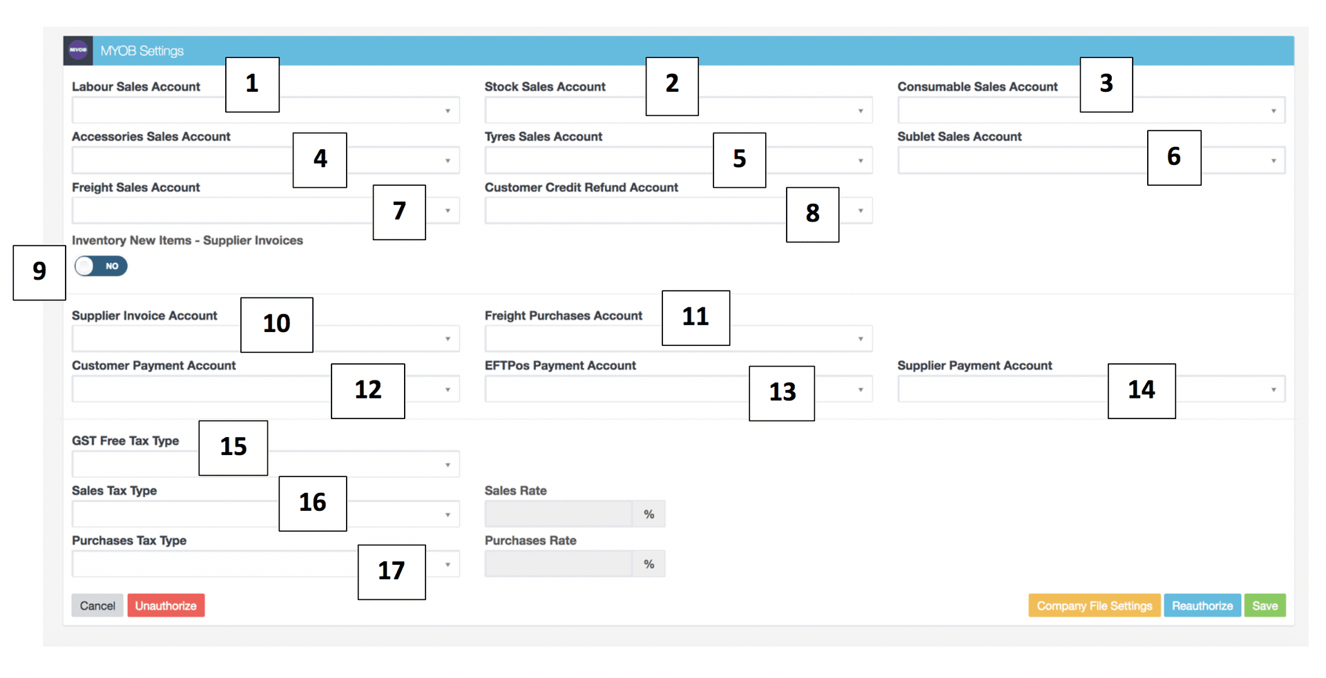 Workshop Software screen showing the type of accounts are listed below - you may have as many accounts as you …
