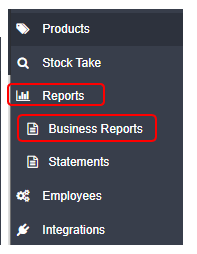 Workshop Software screen showing to run this report, click on reports from the left hand navigation menu, and …