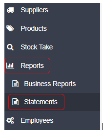 Workshop Software screen showing in your workshop software menu, click on ‘reports’ on the left hand navigatio…