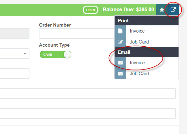 Workshop Software email invoices to multiple people showing up an invoice that you are ready to send to a customer