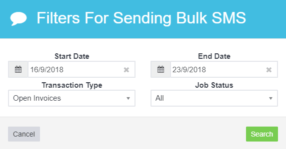 Workshop Software send a bulk sms to current job clients showing customers to sms, if you want to send it to all customer …