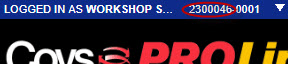 Workshop Software integrate with covs/prolink showing top left-hand corner of your prolink account, you can obtain the fol…