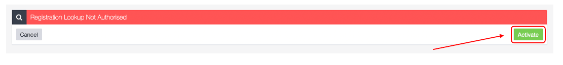 Workshop Software registration lookup (nz users only) showing green ’ activate ’ button