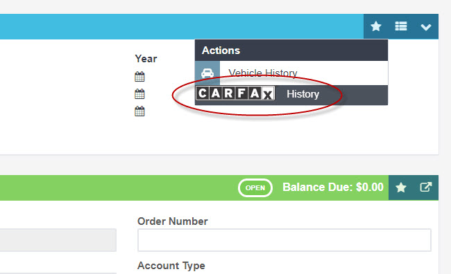 Customer-facing Carfax report sharing options in Workshop Software
