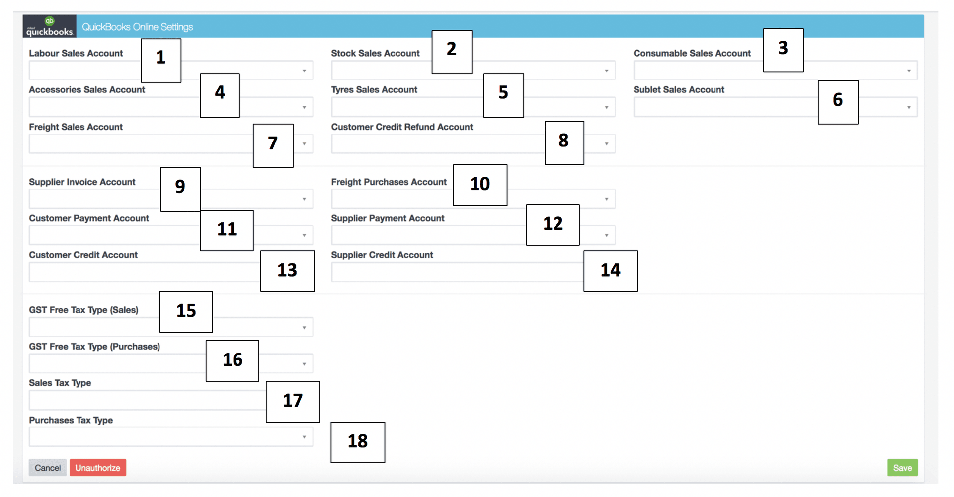 Workshop Software screen showing the type of accounts are listed below - you may have as many accounts as you …
