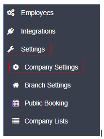 Workshop Software include or exclude gst (tax) from product and labour prices showing ‘settings’ from the menu options dow…