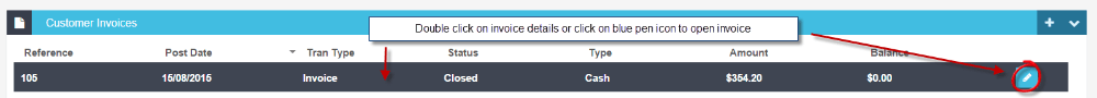 Workshop Software how to credit an invoice step 4 of 8