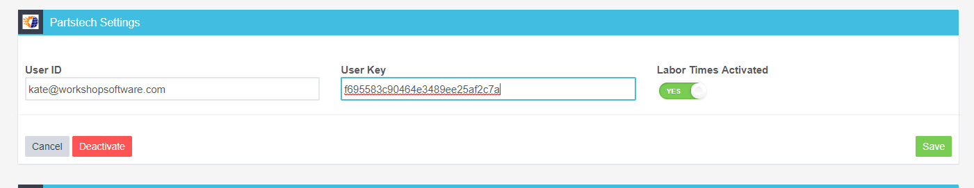 Workshop Software screen showing your username will be your email, your credentials should now be entered (rem…