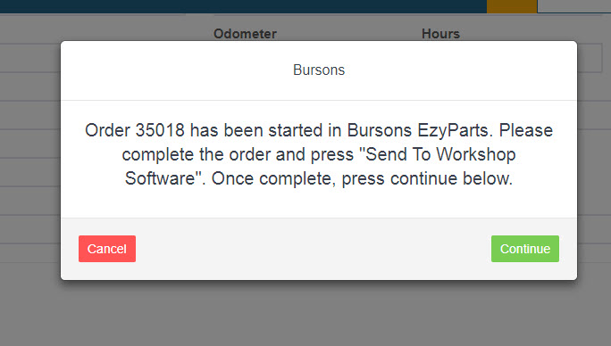 Workshop Software screen showing it will come up with the below window, click on ’ continue ’ and it will dire…