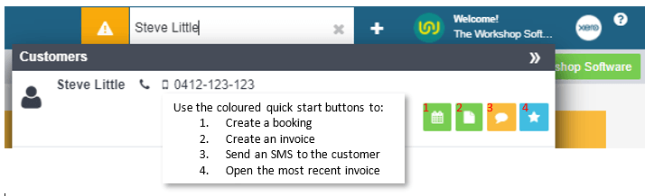Workshop Software screen showing the search results will bring back the first 5 results, so if you are searchi…