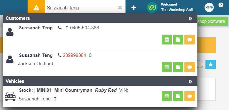Workshop Software screen showing then double click on the correct search result
