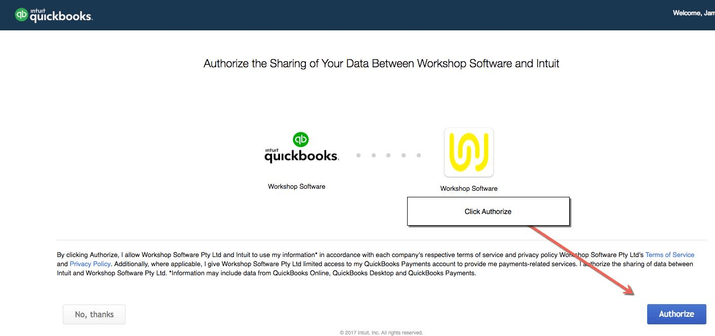 Workshop Software screen showing you will now need to click “ authorize “ to start the connection process