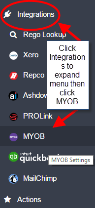 Workshop Software myob - adding a new product using the supplier invoice showing integrations -> myob” width=”193″ height=”421″>
<span style=