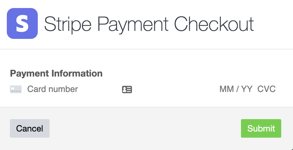 Workshop Software screen showing this will bring up a pop-up box to enter your card details