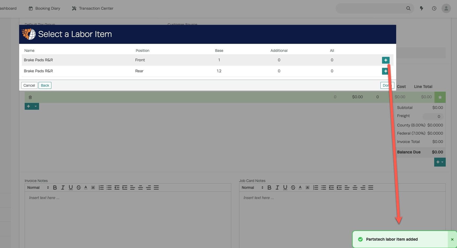 Workshop Software screen showing once you add the times an alert will come up saying that this has been added,…
