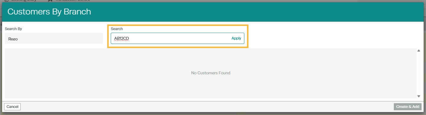 Workshop Software screen showing this will search for that item in all branches and provide a list