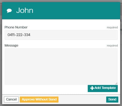 Workshop Software screen showing you can also set up templates so that the process is even easier!