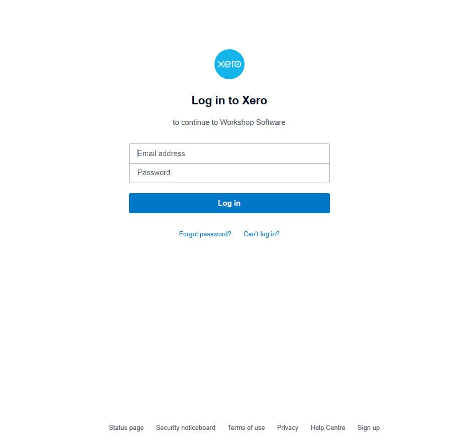 Workshop Software screen showing if your browser hasn’t you just need to enter your login details and select l…