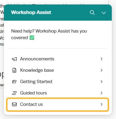 Workshop Software access teamviewer showing ’ contact us ’
