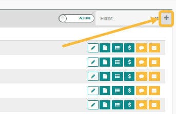 Workshop Software add or edit a supplier showing ’ + ’ icon to the far right of the suppliers menu bar at the top of the p…