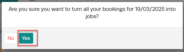 Workshop Software screen showing if this is correct, click the green “ yes “ button