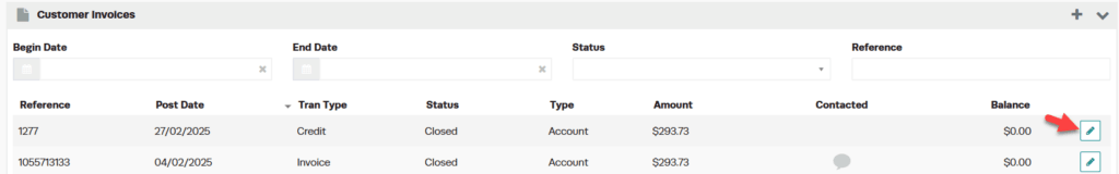Workshop Software how do i detach and/or void a credit showing up the credit