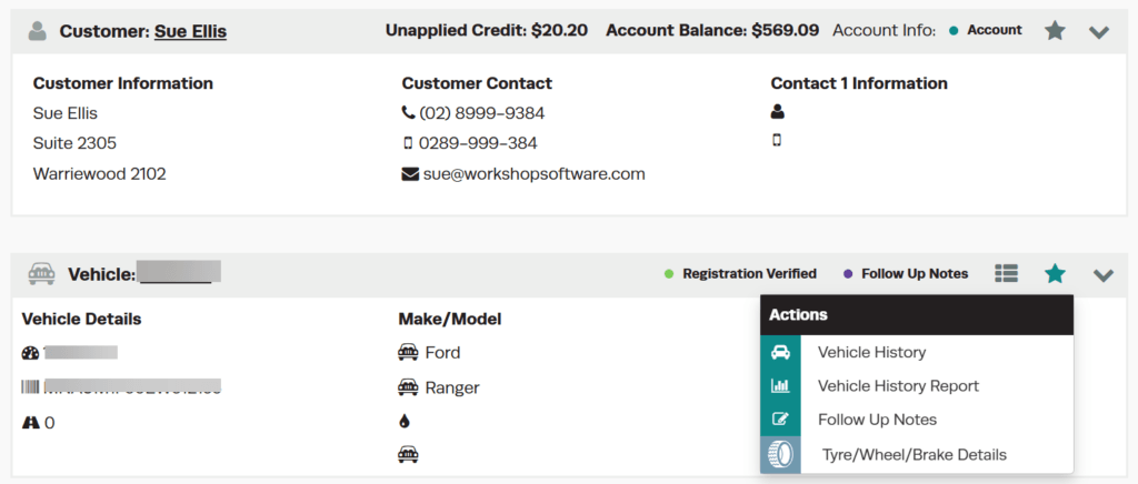 Follow up notes visible on the customer invoice for transparency