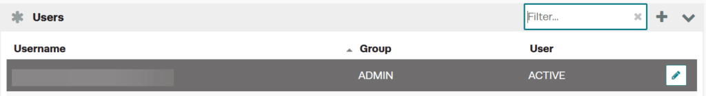 Workshop Software give/limit user access to the sales dashboard showing green ‘pencil’ icon for the corresponding username…