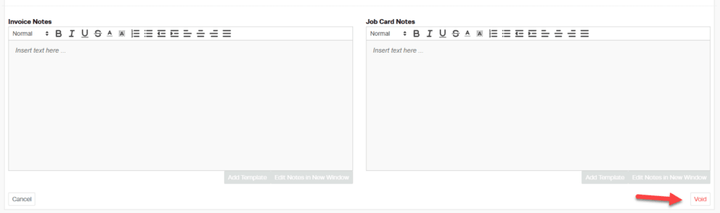 Workshop Software how do i detach and/or void a credit showing to the bottom and press “void”